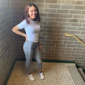 Plaid business pants